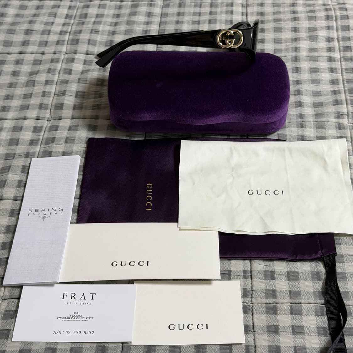 (OS) Gucci 구찌 오벌 선글라스 블랙 상품이미지5