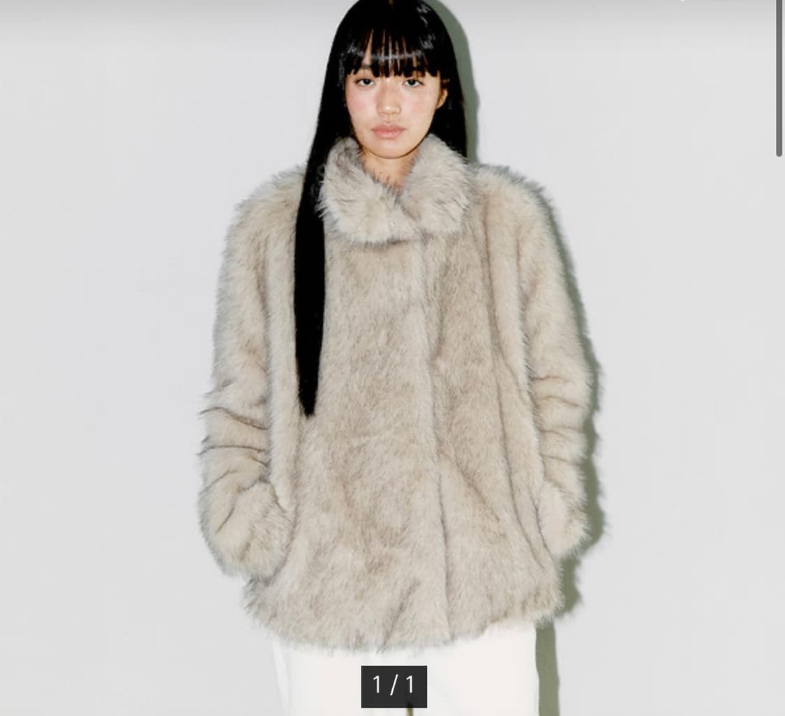 오피쉬  플러피 믹스퍼자켓 라이트그레이 상품이미지1