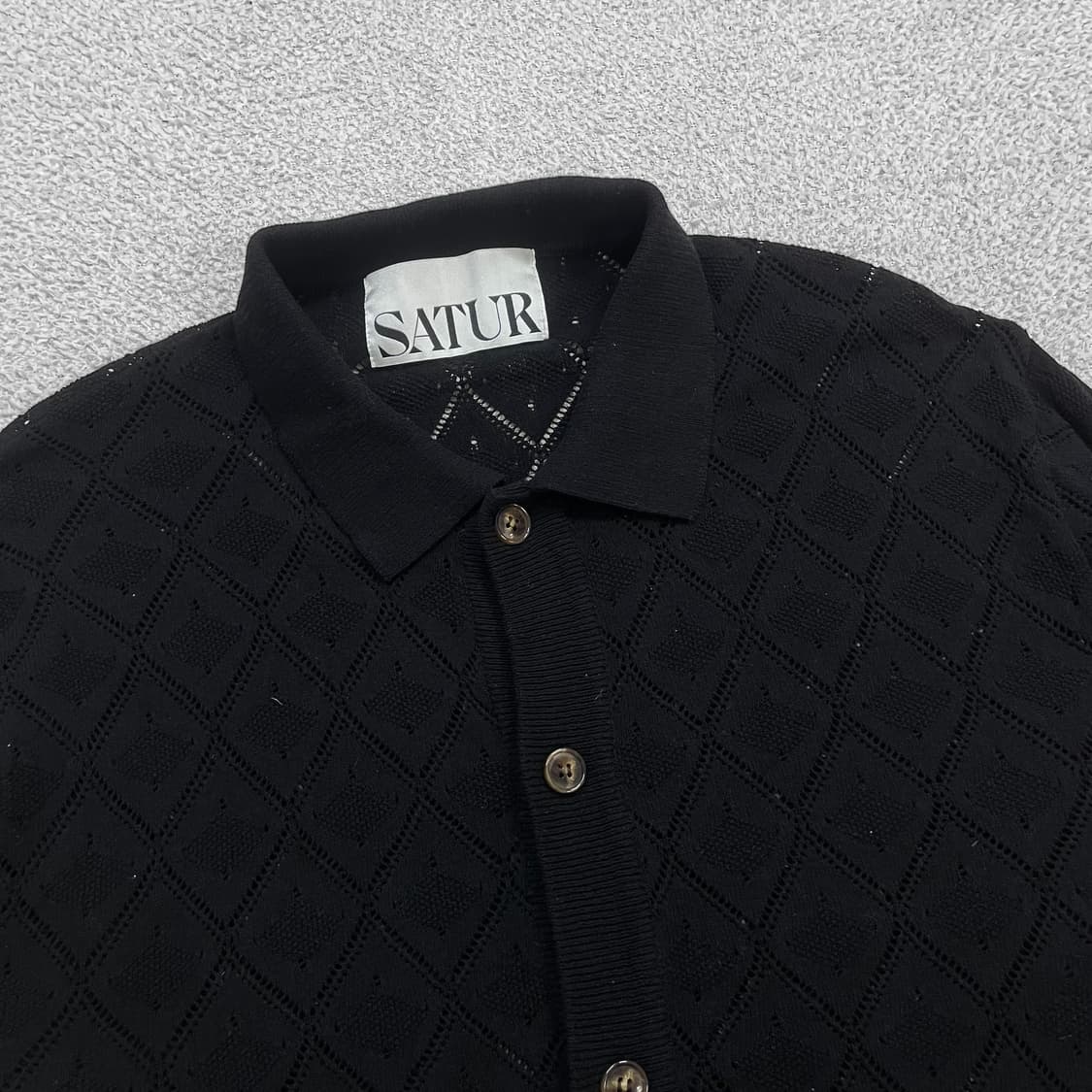 세터 Satur 페즈 케이블 칼라 하프 니트 가디건 상품이미지2