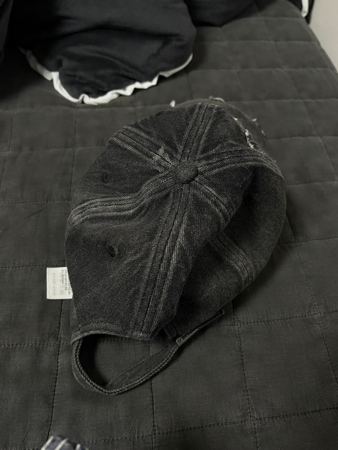 슈퍼드라이 워싱 데님 볼캡 흑청 상품이미지6