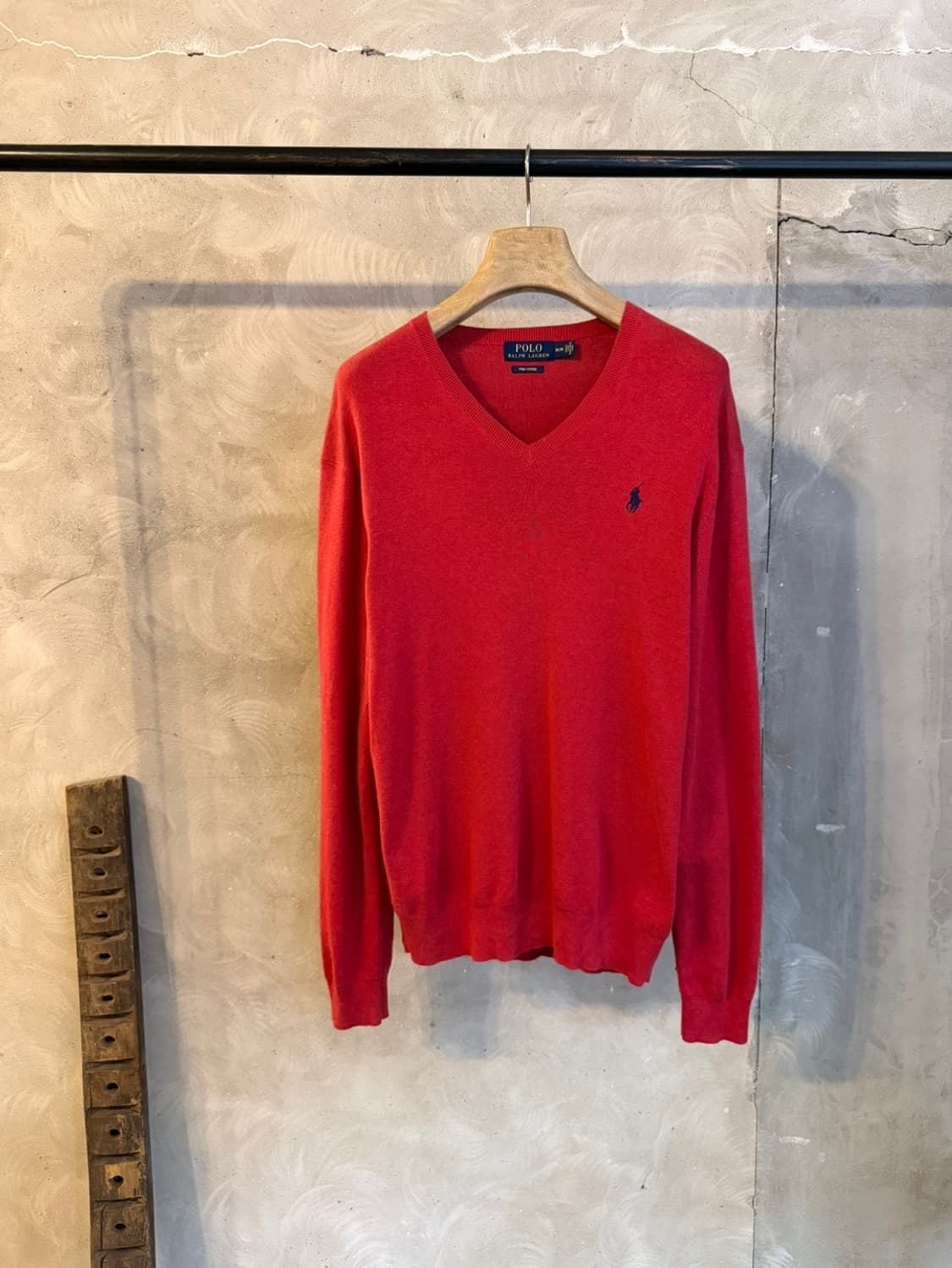 폴로 랄프로렌 피마코튼 브이넥 니트 100 상품이미지1