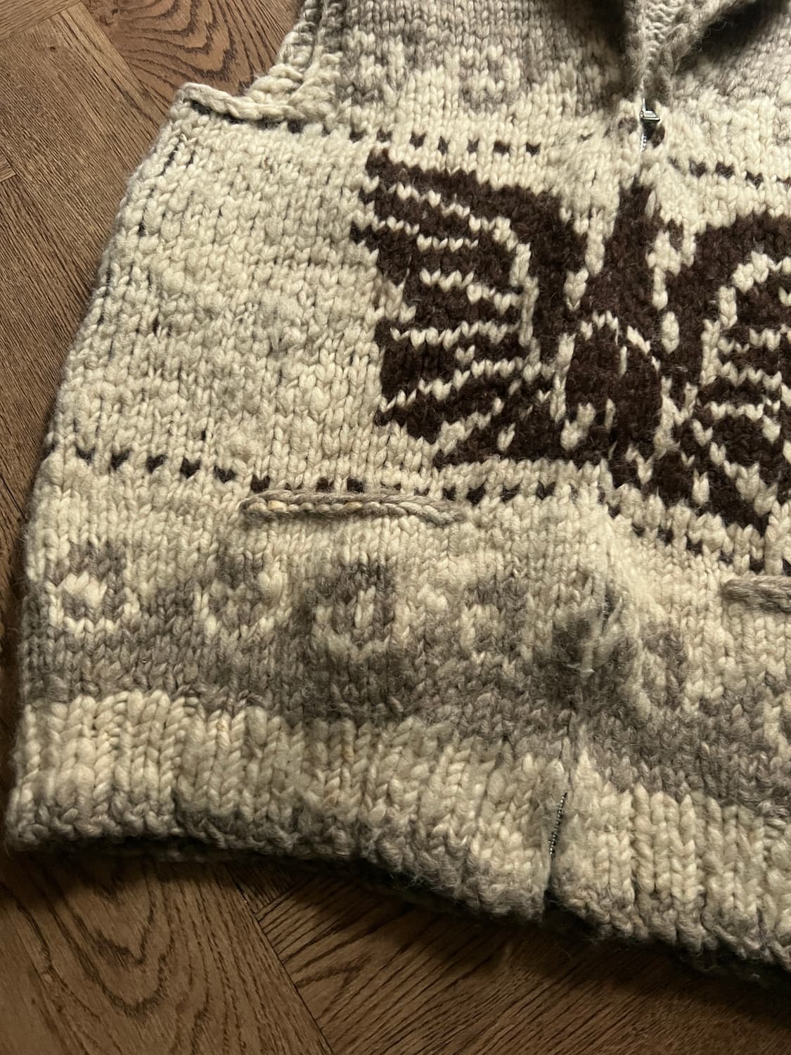 [XL]90's 캐나다 썬더버드 코위찬 집업 베스트 상품이미지4