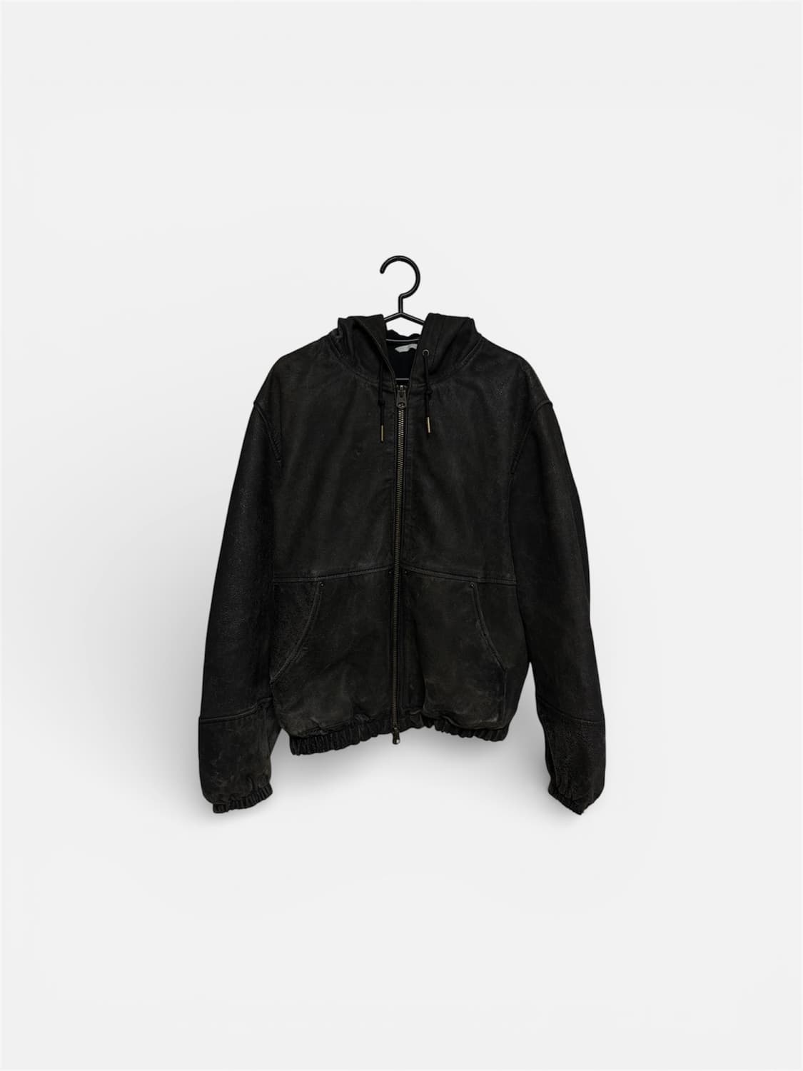 자라 램스킨 리얼 레더 후드 점퍼 S 상품이미지2