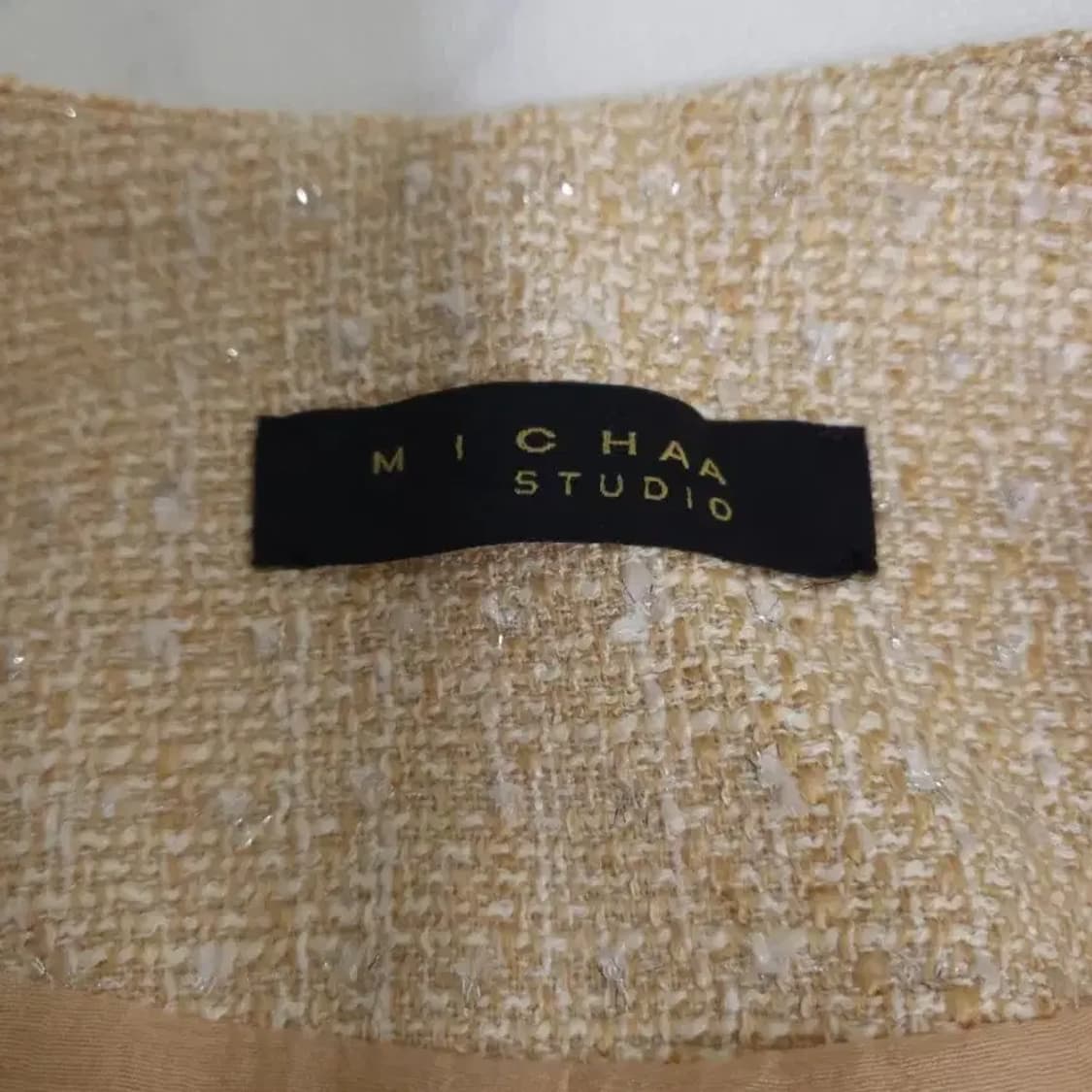 미샤 스튜디오 트위드 반팔 자켓 베이지 55 상품이미지7