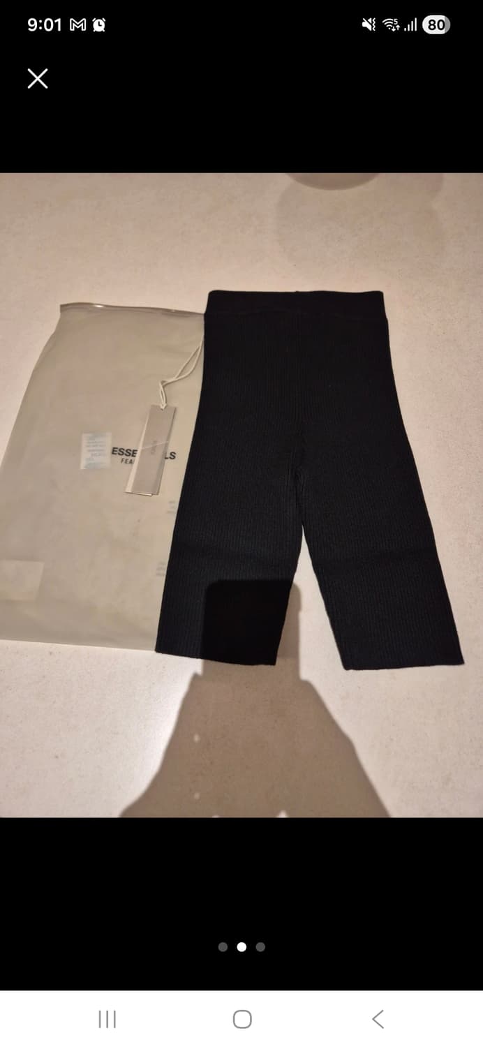 Fear of God 에센셜 와플 바이커 쇼츠 블랙 사이즈 S 상품이미지2