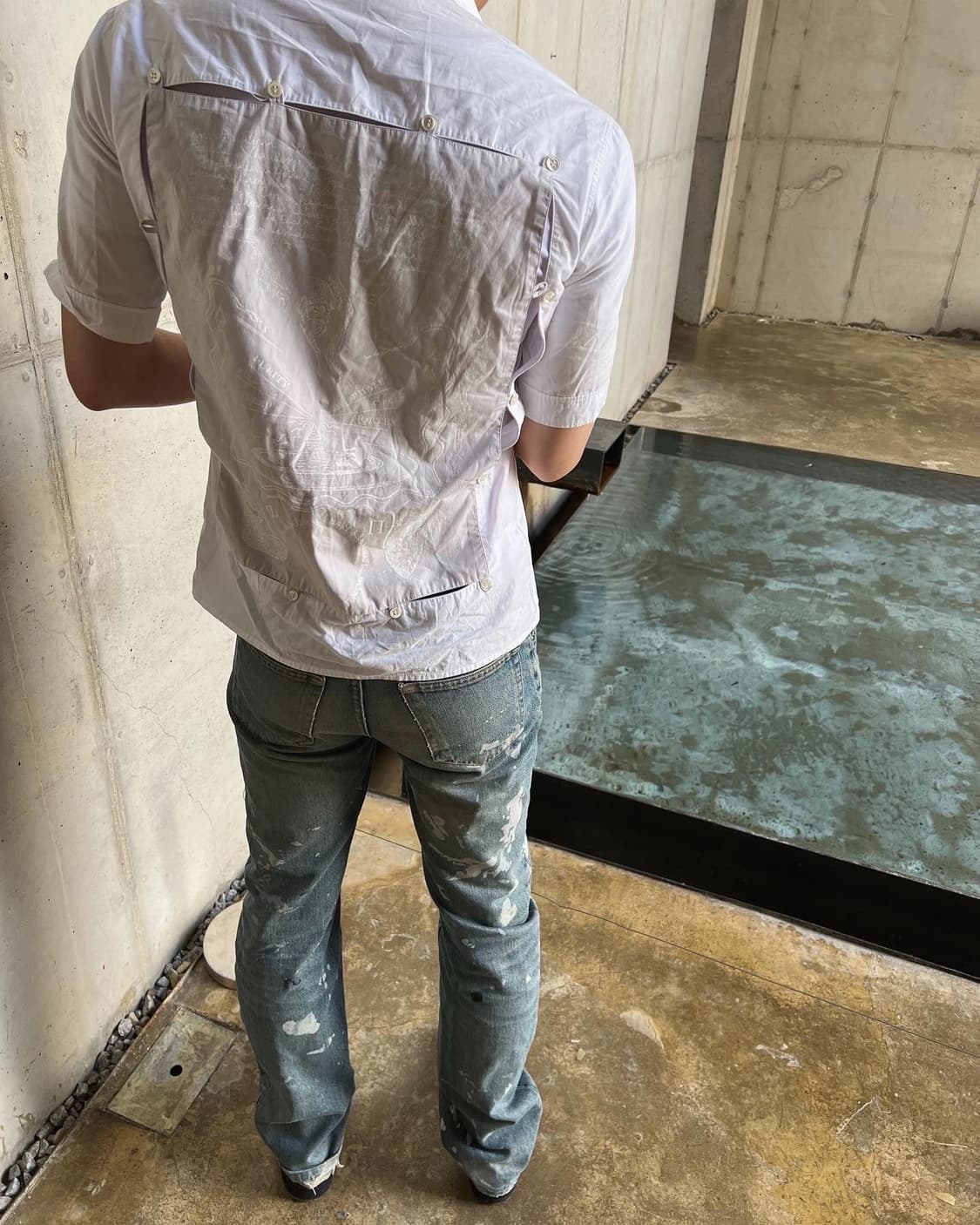 [46] 라프시몬스 아카이브 ss04 종교기 반팔 셔츠 상품이미지1