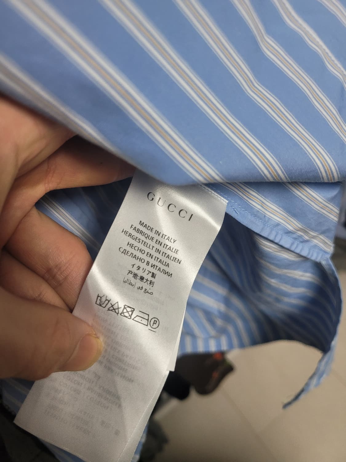 구찌 오버핏 롱 셔츠 상품이미지5