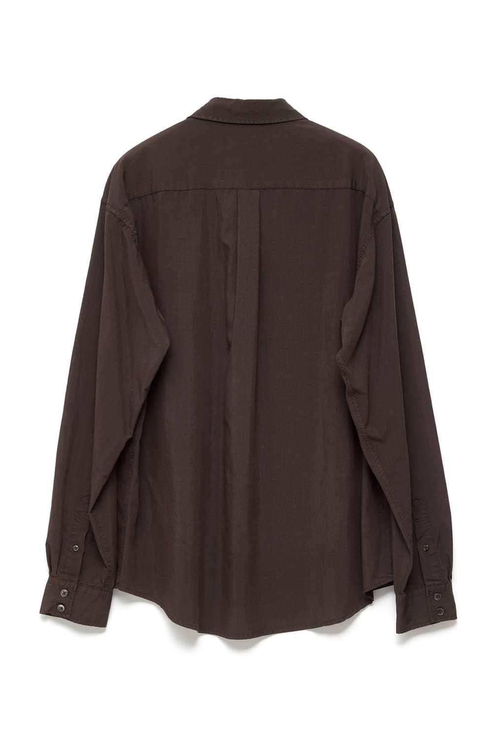 Hatchingroom rana shirt over dyed brown 상품이미지2