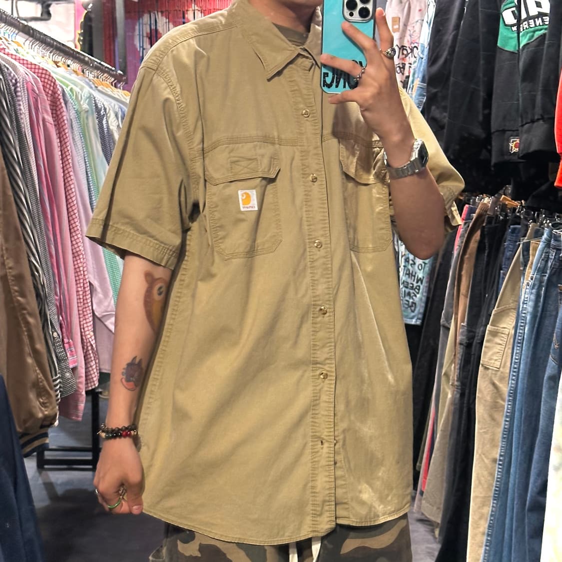 [IM]Carhartt 칼하트 반팔 셔츠 베이지 상품이미지9