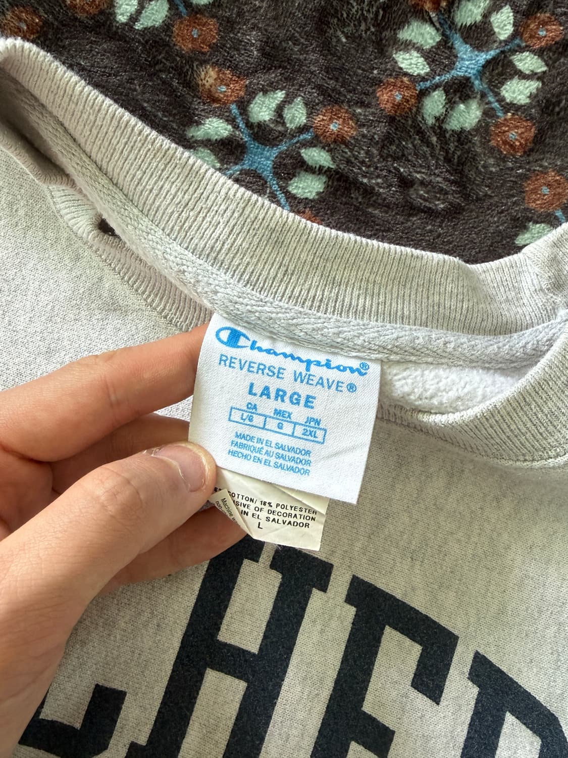 챔피온 리버스위브 그레이 스웻셔츠 맨투맨 상품이미지3