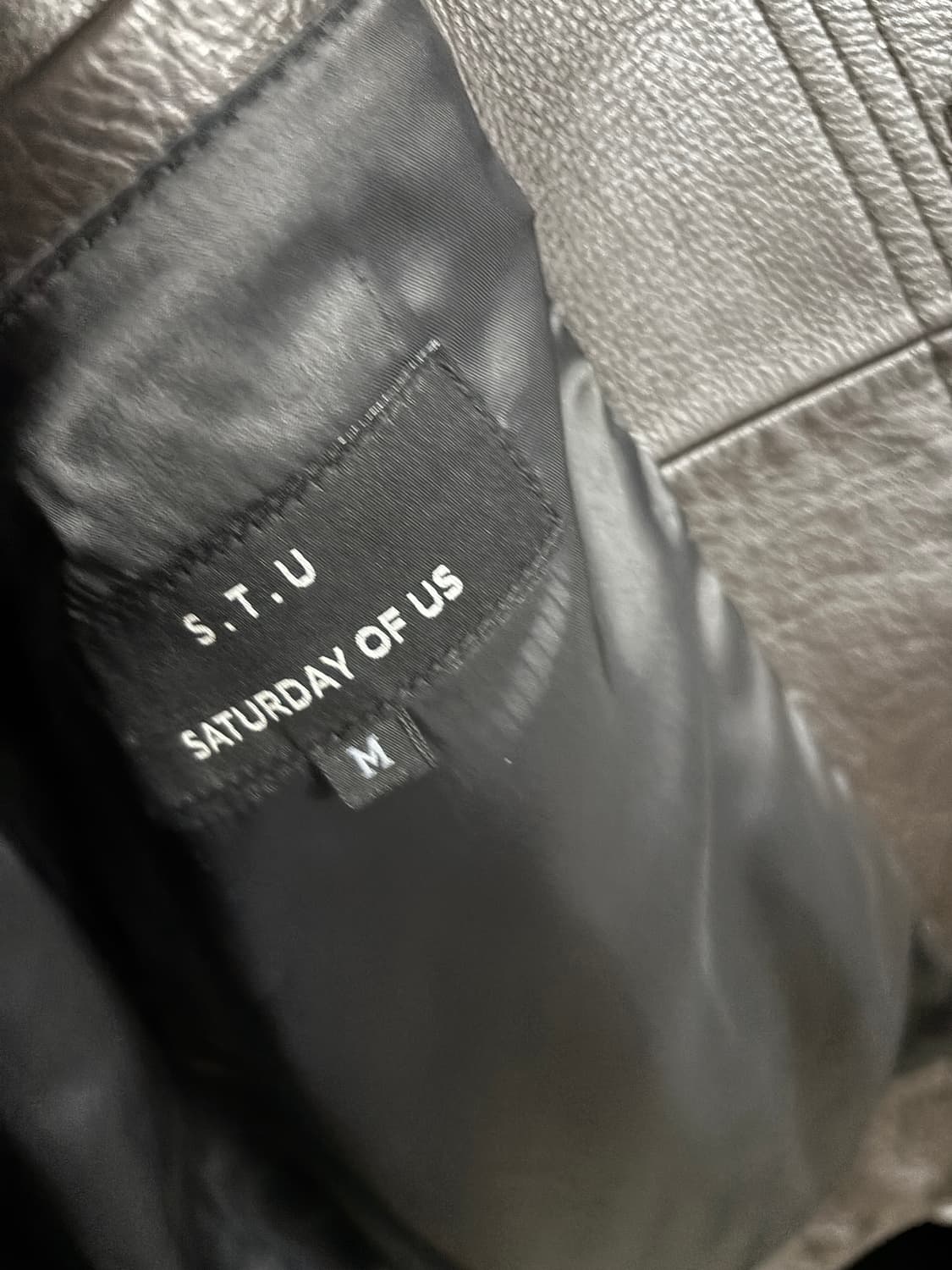 STU 레더자켓 다크브라운 상품이미지3