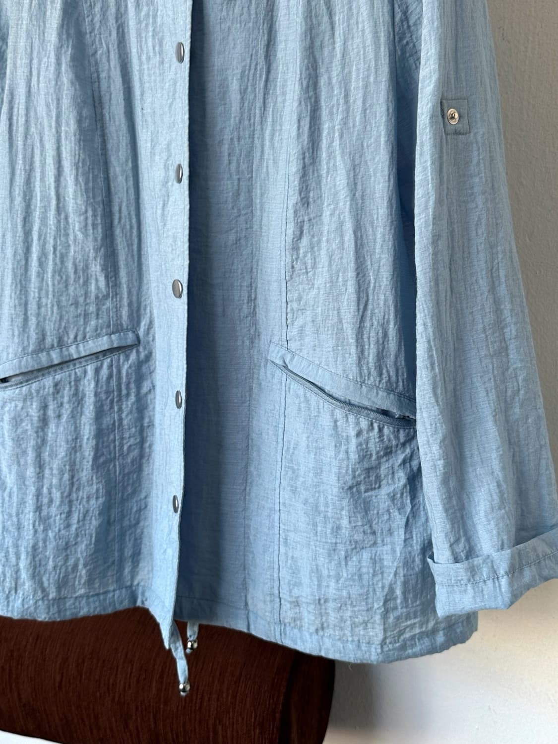 Rayon nylon blend volume easy jacket 상품이미지3