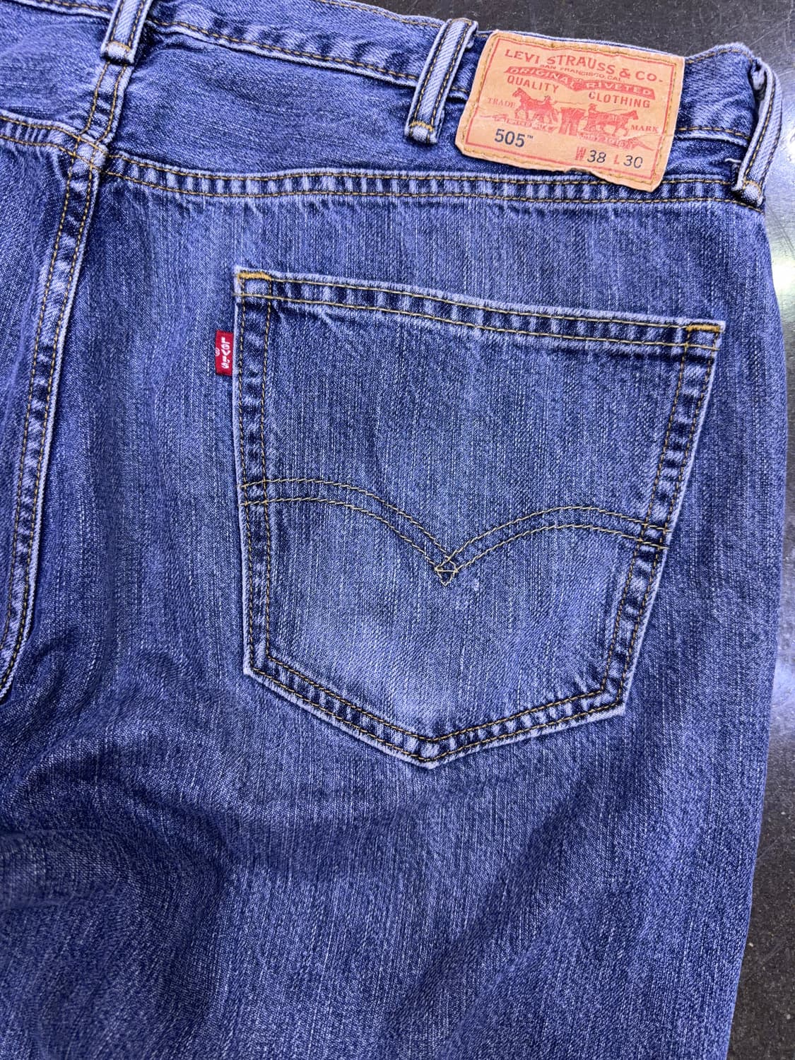 리바이스 00's 505 레귤러 스트레이트핏 빈티지 워싱 데님팬츠 38 상품이미지8