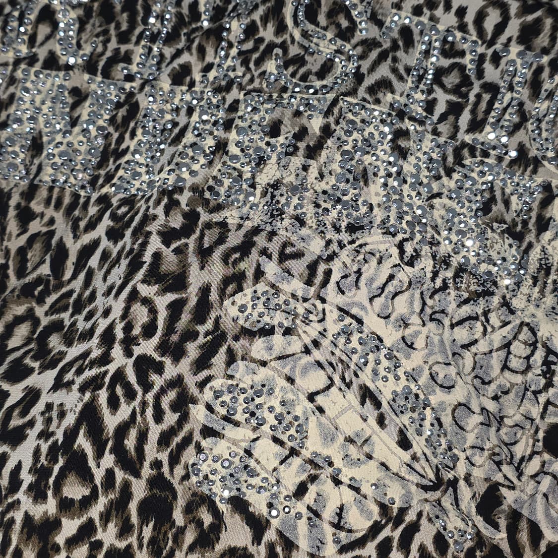 빈티지)오네갸루 호피레오파드 큐빅 셔링 히스테릭고스펑크 섹시롱슬리브원피스 상품이미지2
