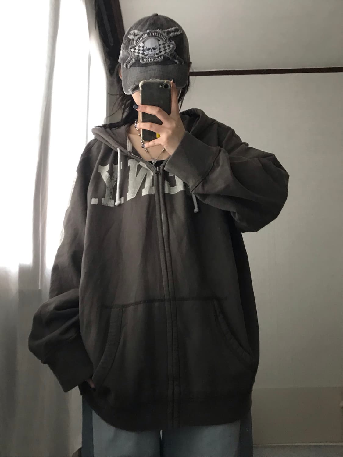 아메리칸이글 브라운 오버핏 후드집업 상품이미지3