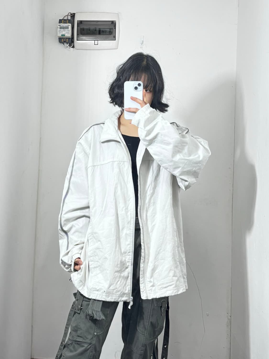 챔피온 화이트 바람막이  상품이미지2