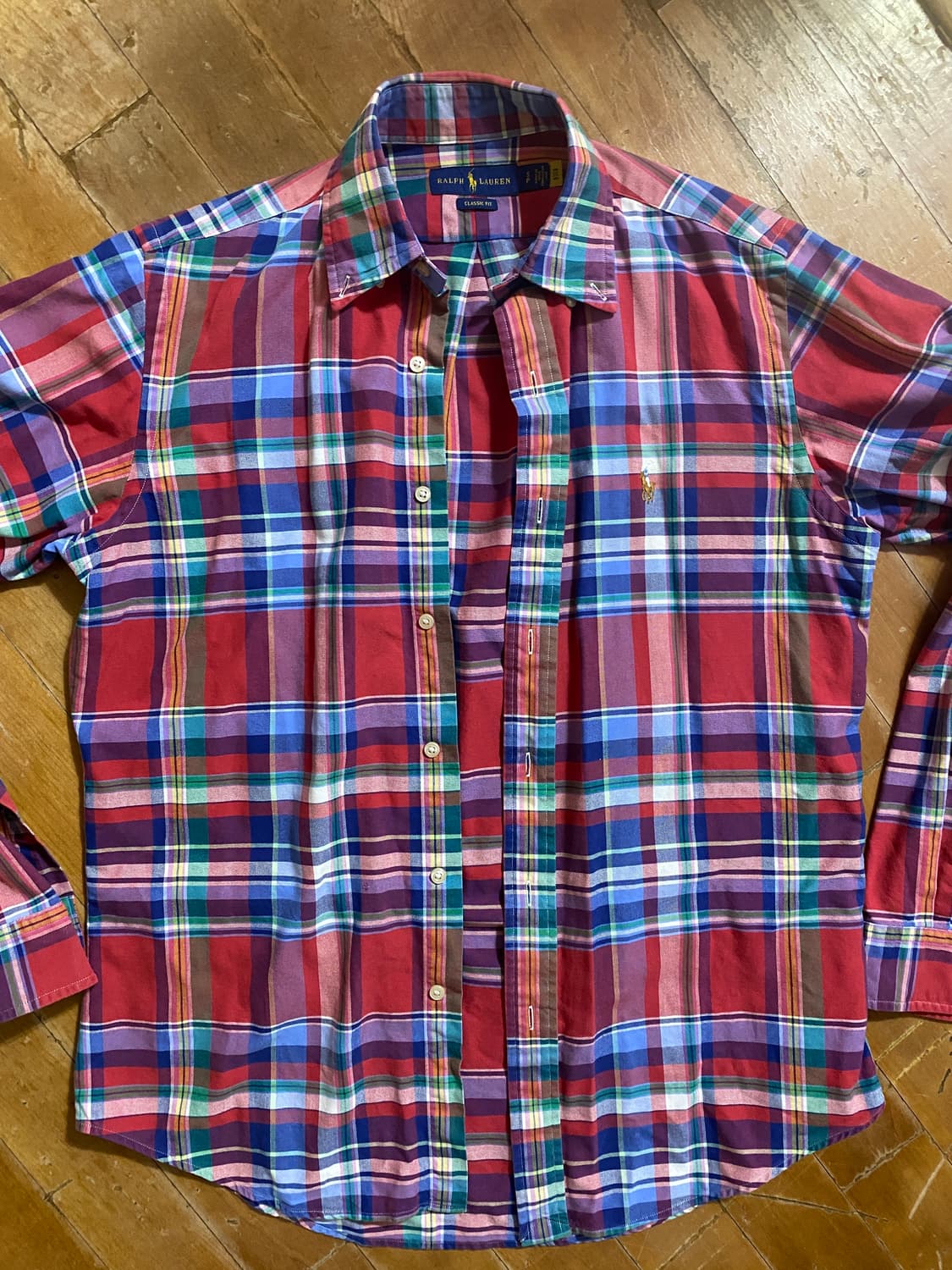 랄프로렌 클래식핏 체크 셔츠 S (100~105) 상품이미지1