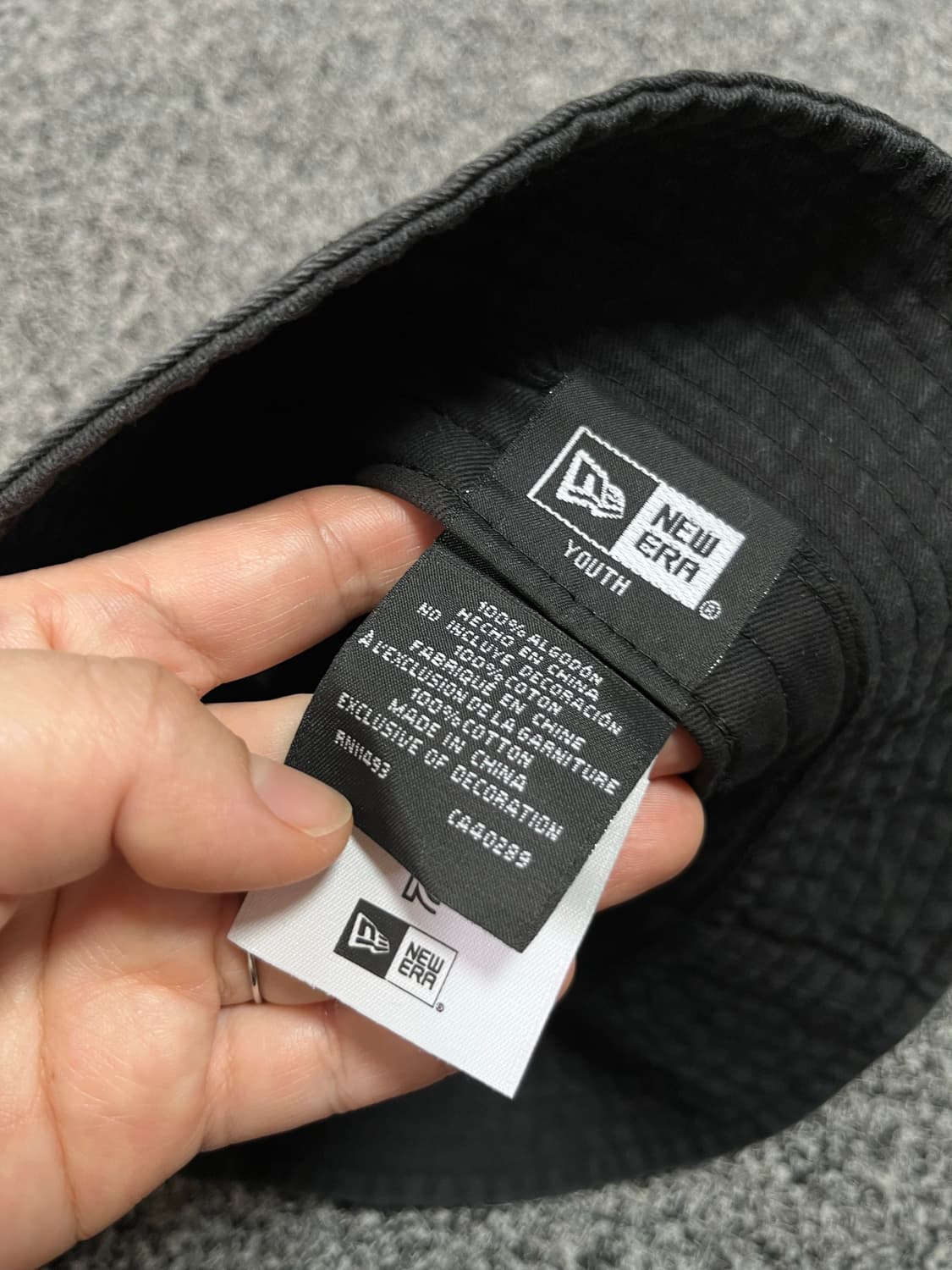 뉴에라 블랙 버킷햇 모자 youth  7-10y 상품이미지2