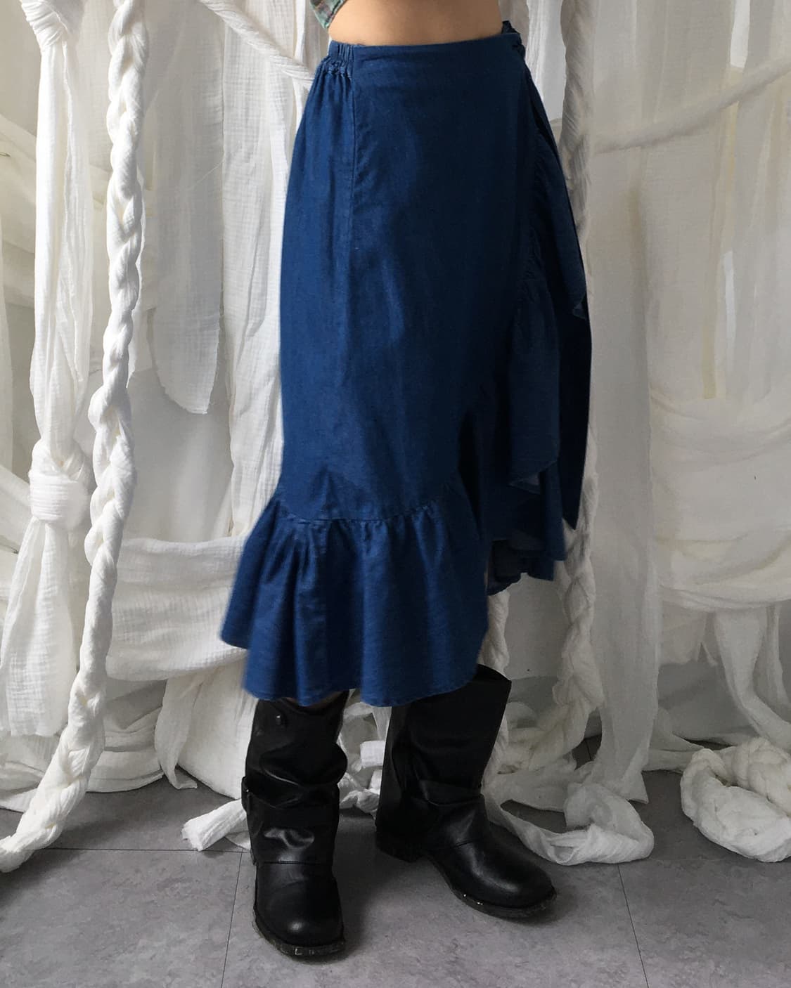 Ruffle point wrap tied skirt 상품이미지5