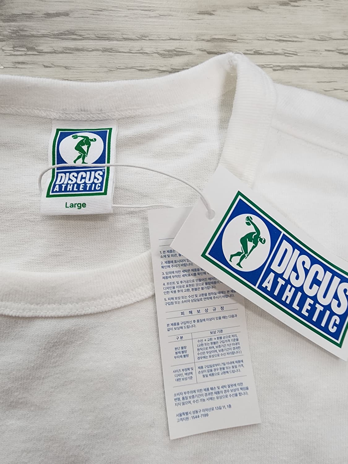 (새상품) DISCUS 디스커스 반팔 티셔츠 팜 L(100~103)사이즈 상품이미지4