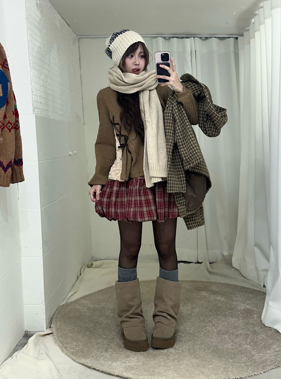 딸기다람쥐 베이지 코위찬 모리걸 연말 코디세트 상품이미지3