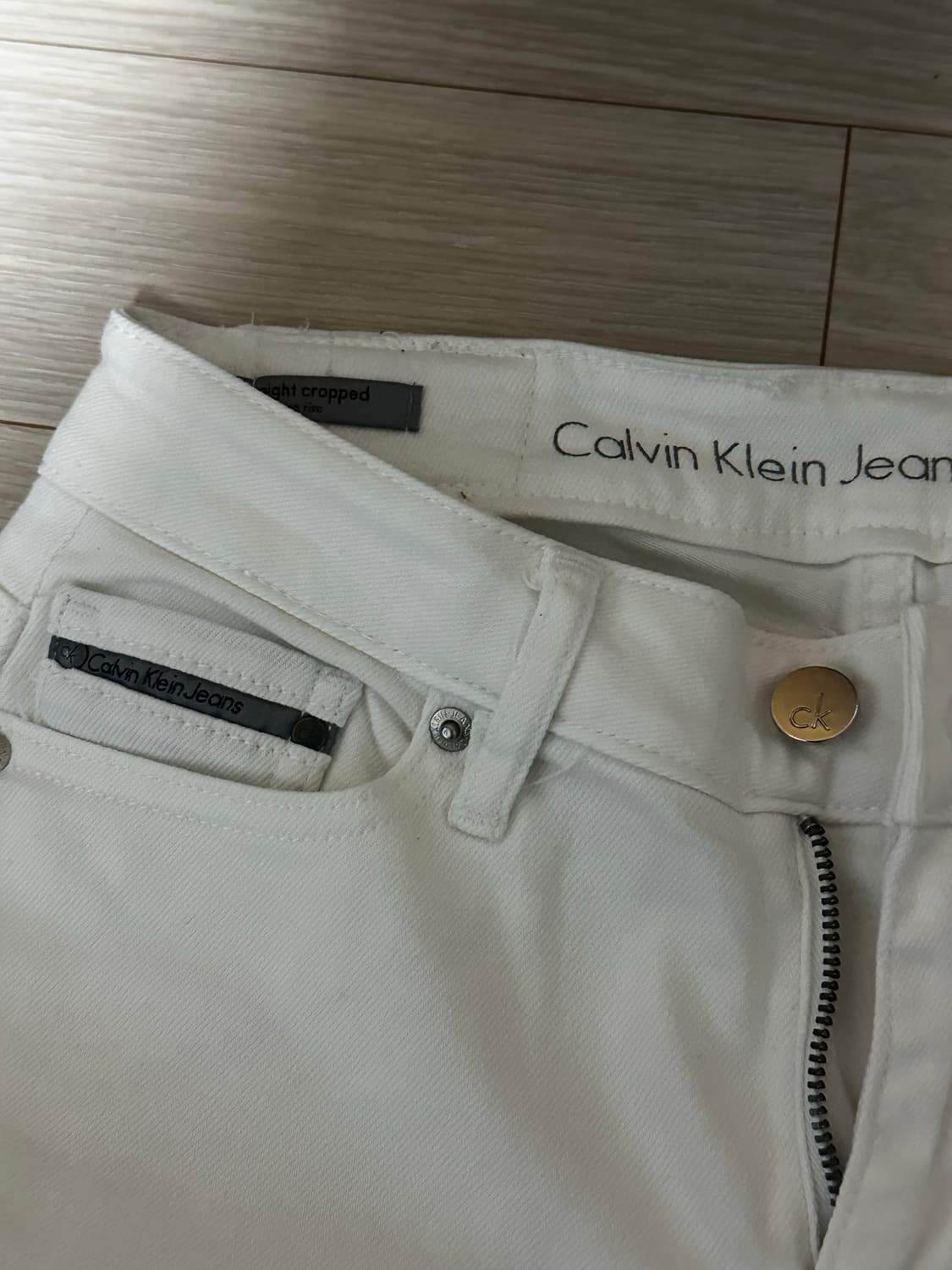 (W) CALVIN KLEIN JEANS 화이트 데님팬츠 상품이미지4