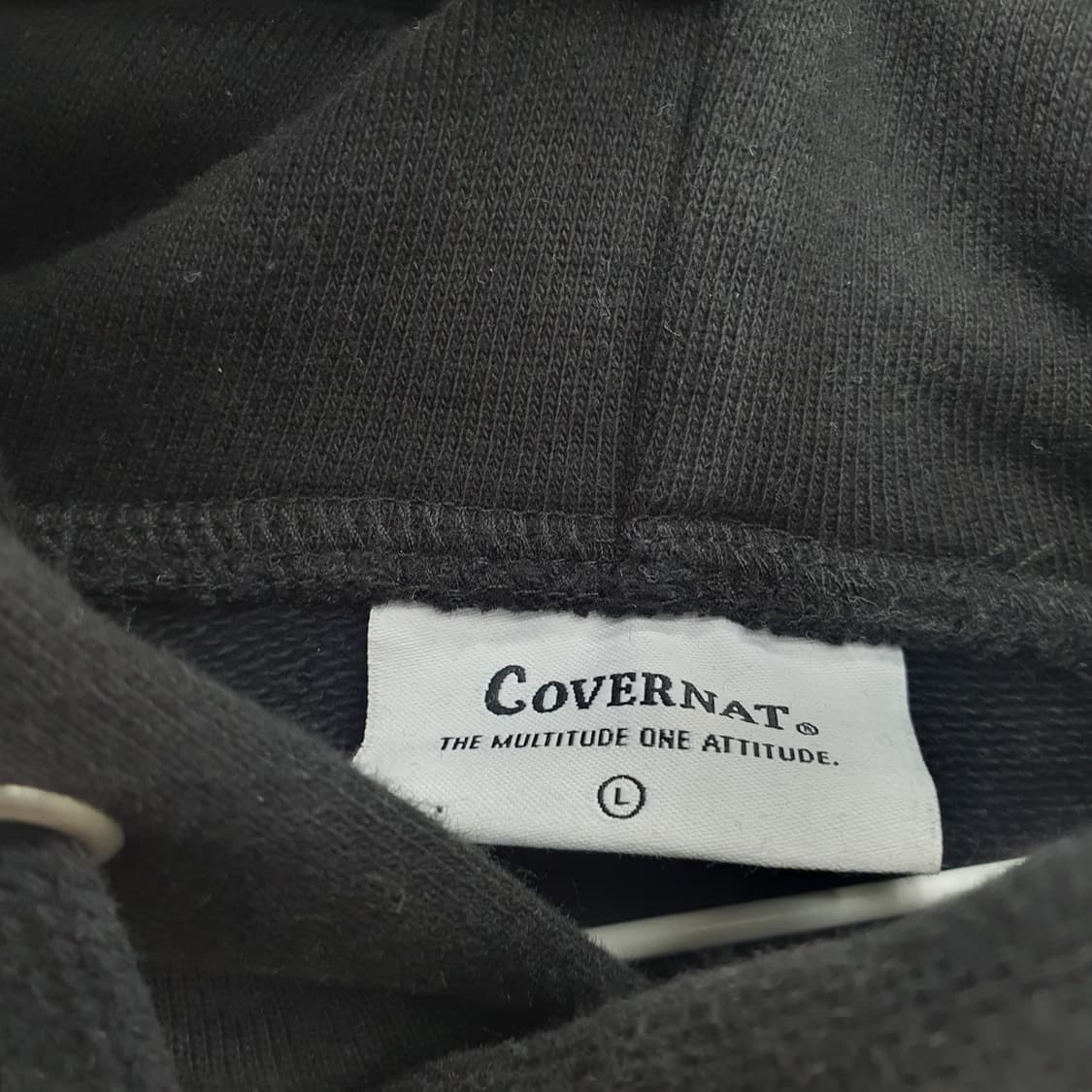 COVERNAT 커버낫 어센틱 후드티 블랙 (100) 상품이미지3