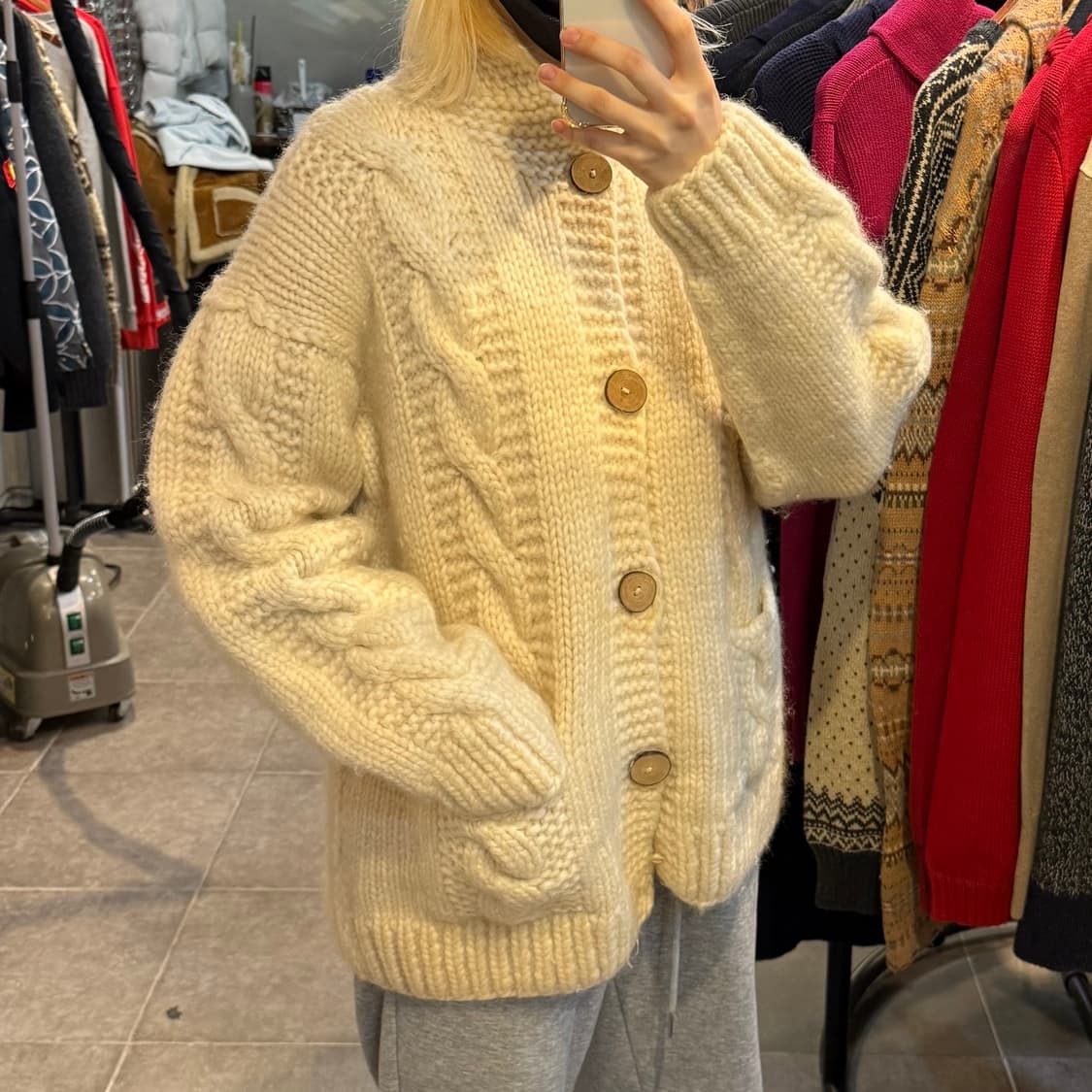 [NO.9] VTG 꽈배기 니트 가디건 상품이미지3