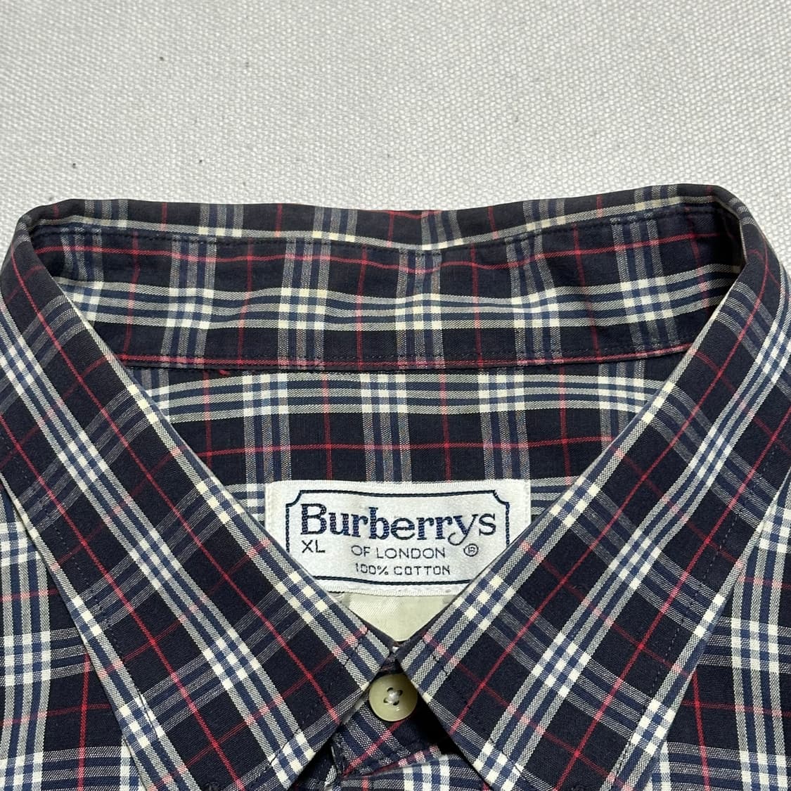 XL 버버리 네이비 노바체크 셔츠 상품이미지5