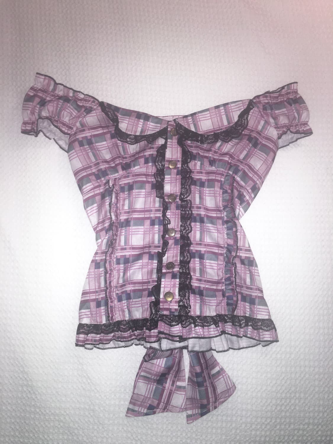 빈티지 오프숄더 반팔 상의 상품이미지1