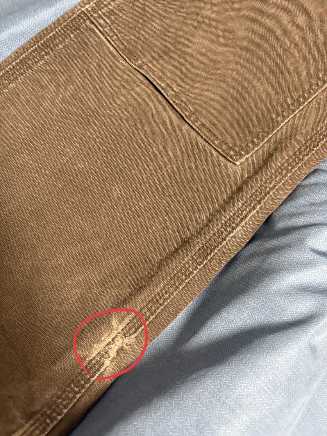 [B136] 칼하트 더블니 다크브라운 팬츠 상품이미지2