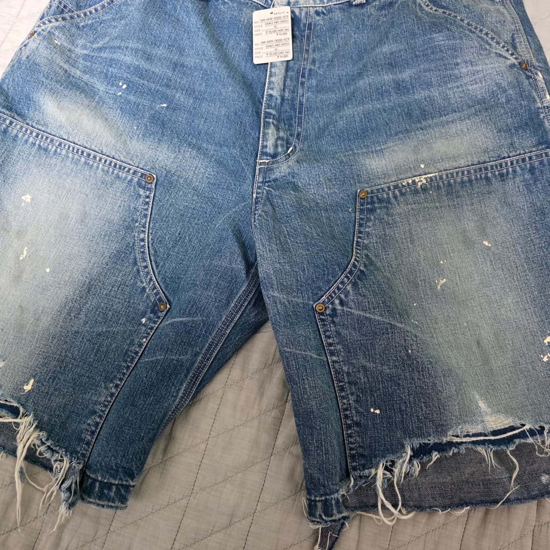 [XL] 세인트미카엘 더블니 데님 쇼츠 상품이미지2