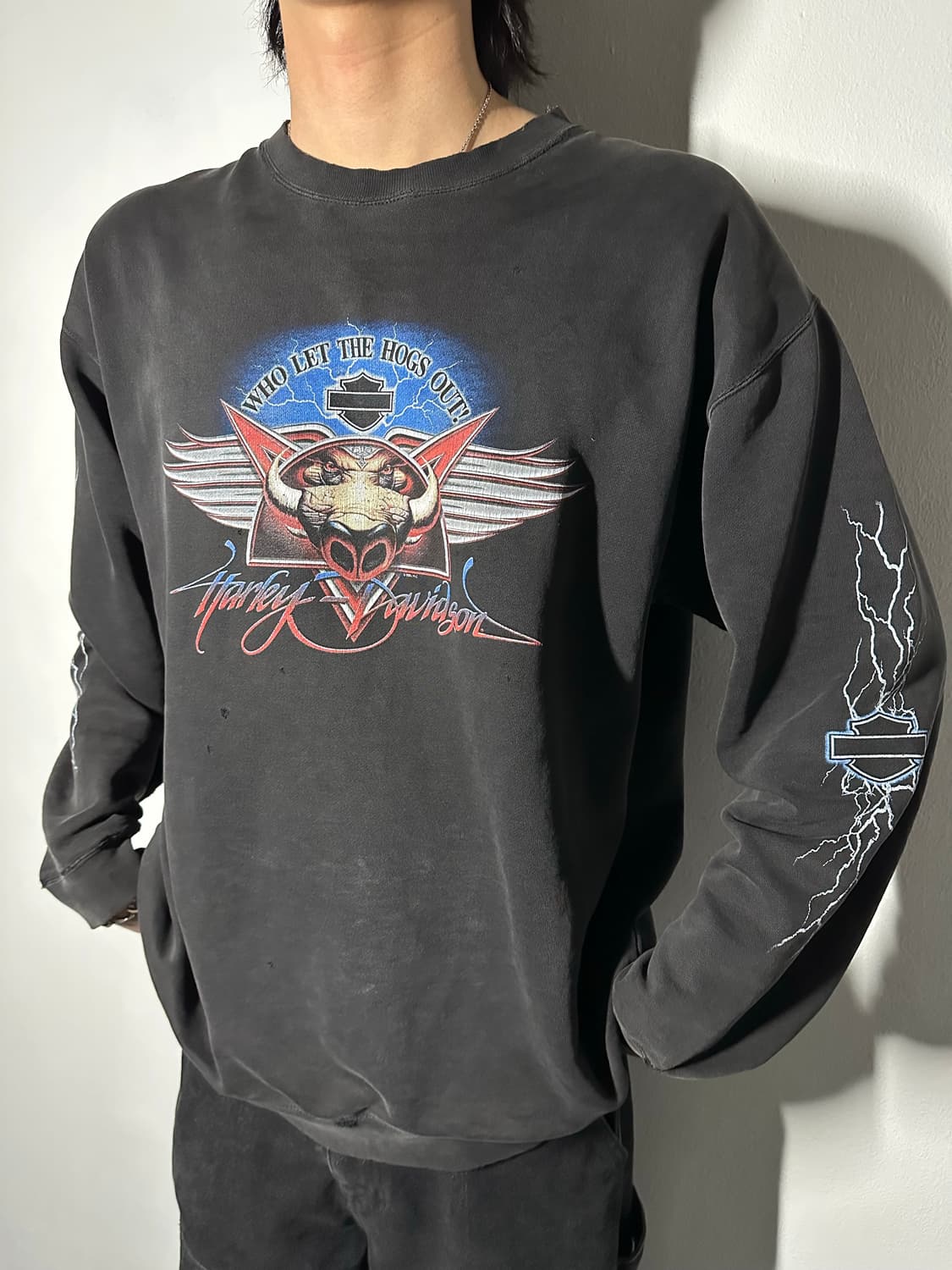 Harley-Davidson 라이트닝 맨투맨 상품이미지1