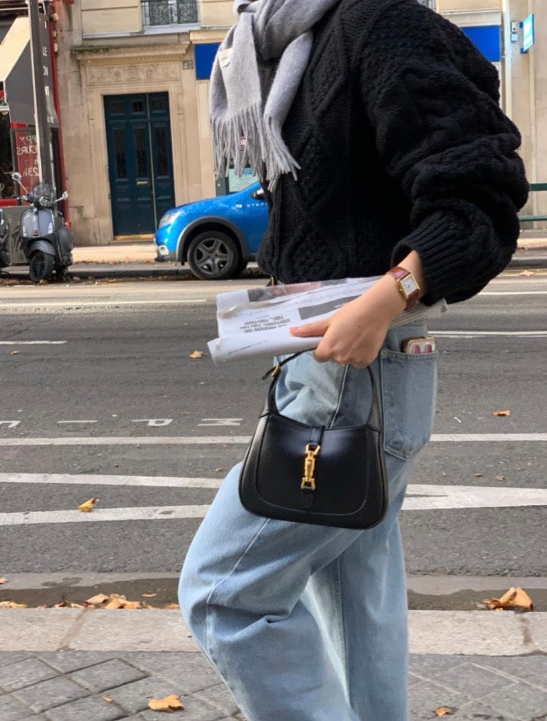 (새상품) 위드아웃썸머 로버트 케이블 니트 블랙 상품이미지4