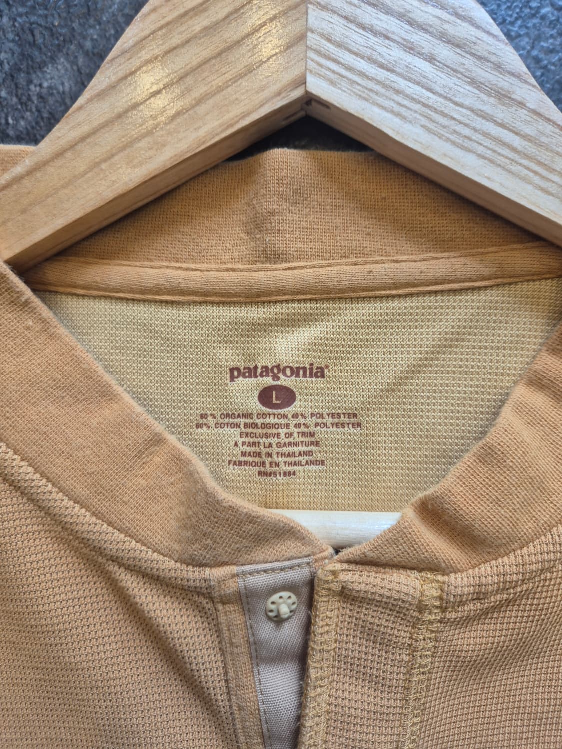 파타고니아(Patagonia) 브랜드 L 사이즈 헨리넥 티셔츠 상품이미지3