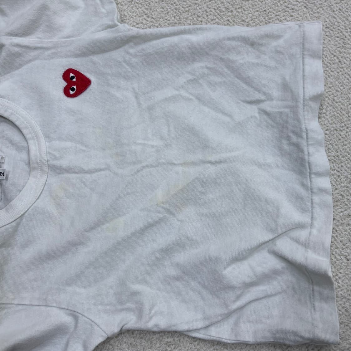 2 빈티지 키즈 하트 패치 반팔 티셔츠 0402E 상품이미지5