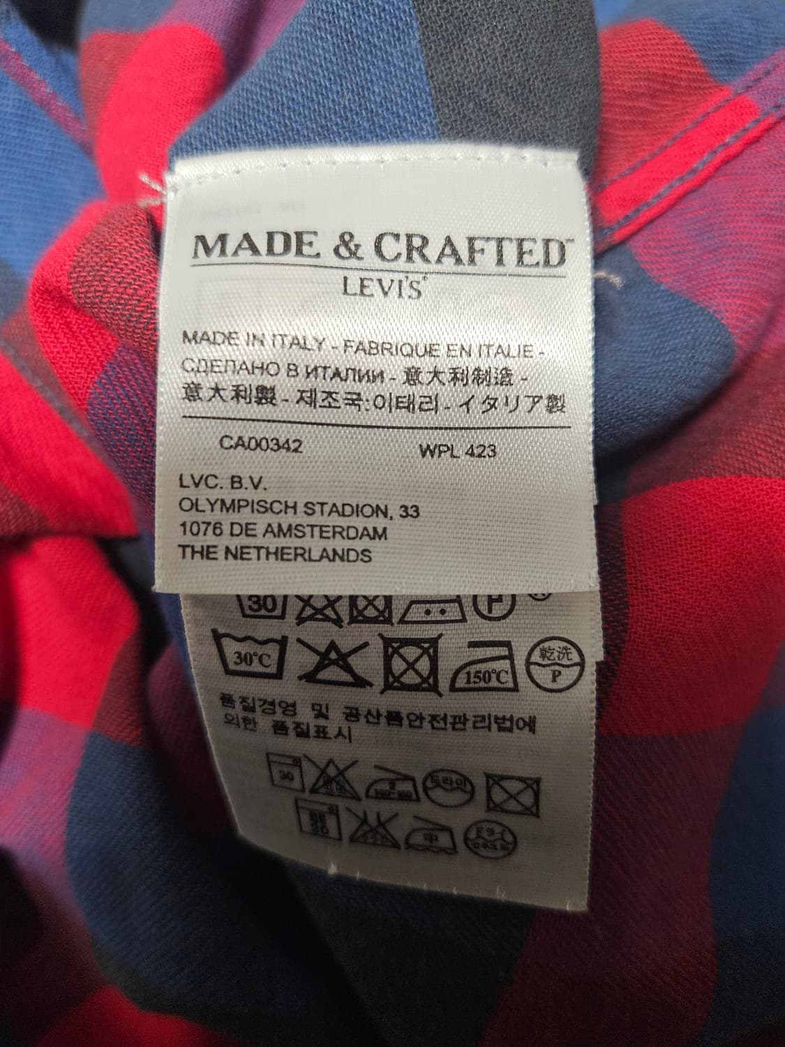 리바이스 MADE & CRAFTED 체크 셔츠 90 상품이미지4