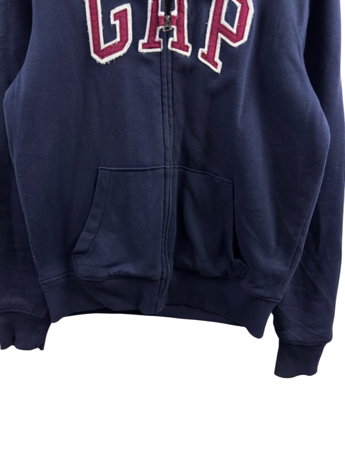 갭 네이비 버건디 퍼 후드집업1517 상품이미지4