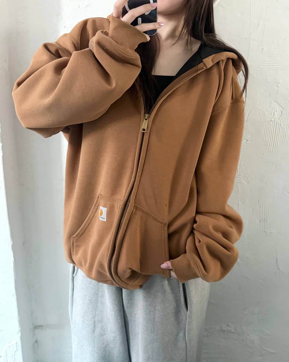 Carhartt 칼하트 된장컬러 써멀 후드집업 상품이미지1