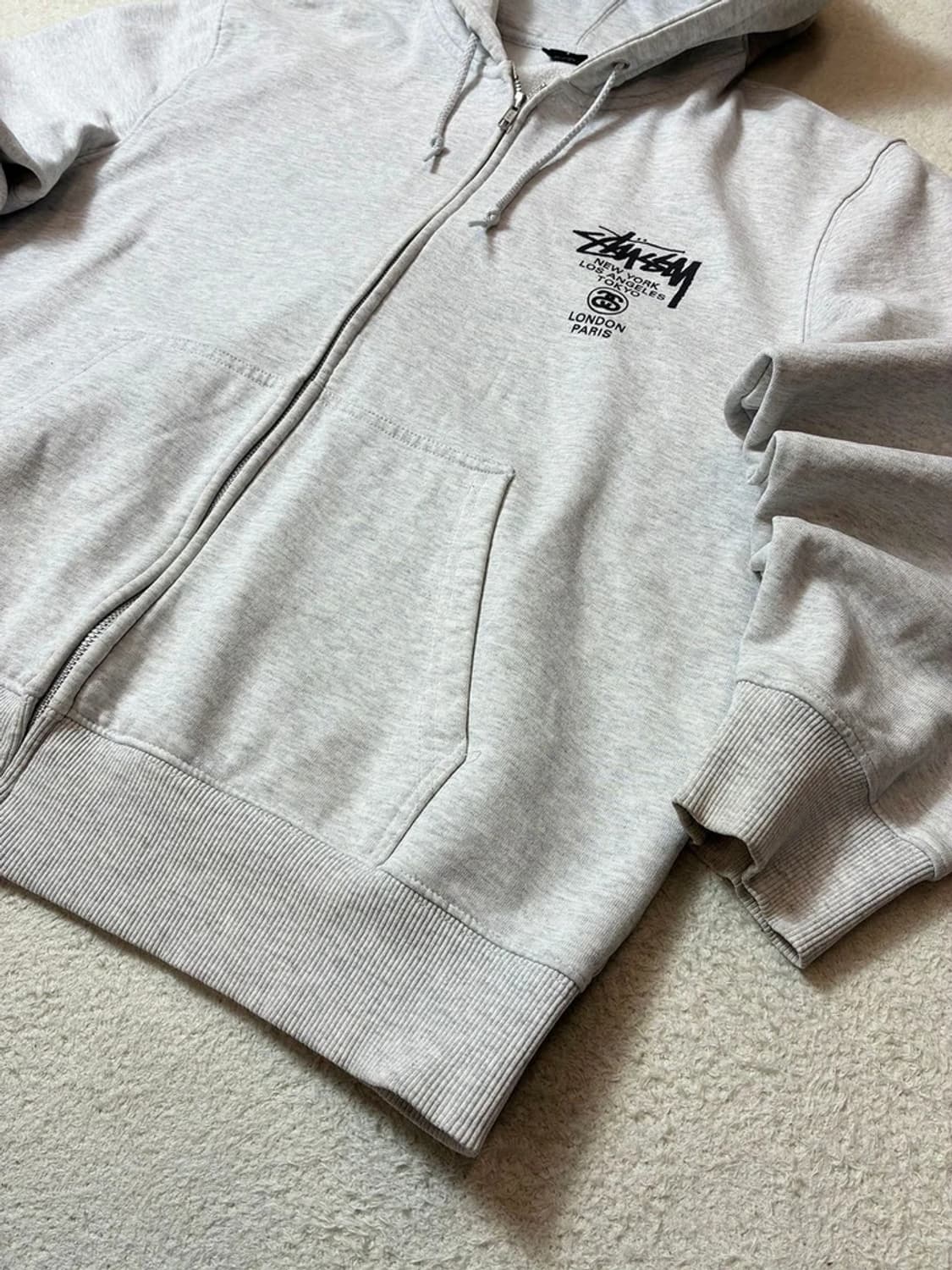 스투시 22's 월드투어 애쉬헤더 후드 집업 PN6874 상품이미지7