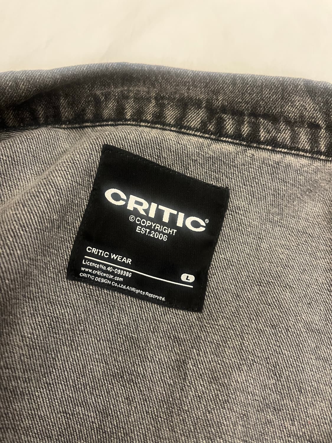 크리틱 투톤 데님자켓 L 상품이미지3