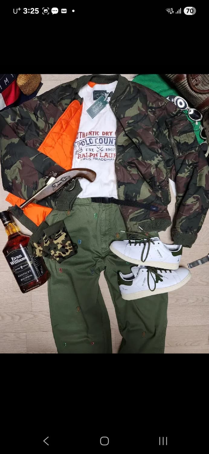 (새상품)NIKE 자켓 점퍼 카모플라주 바시티 패딩 나이키 블루종 상품이미지3