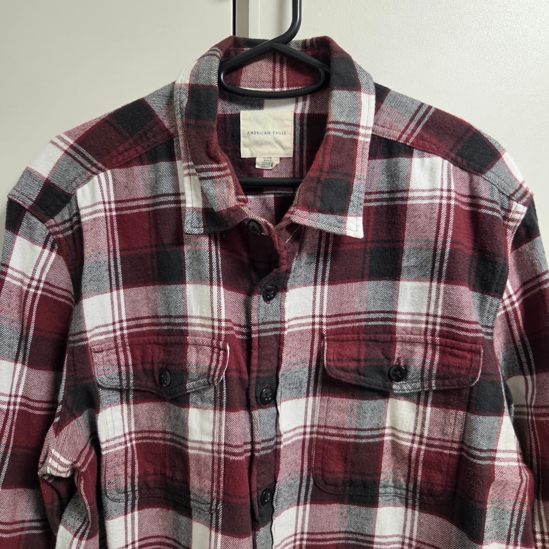 American Eagle 플란넬 체크 셔츠 L(100) 상품이미지2