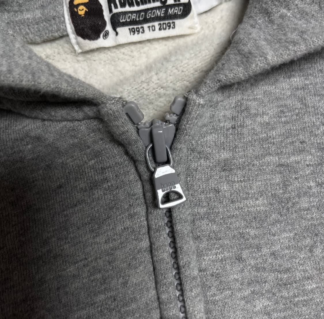 베이프 후드집업 회색 상품이미지5