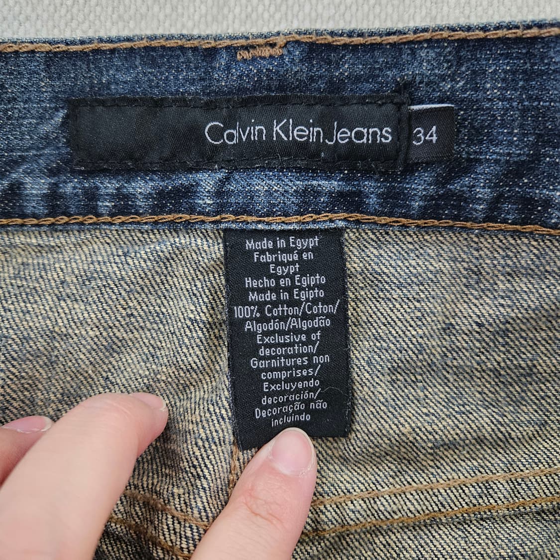 [34] CK 캘빈클라인 진스 워싱 세미 부츠컷 데님 팬츠 0115YH1 상품이미지3