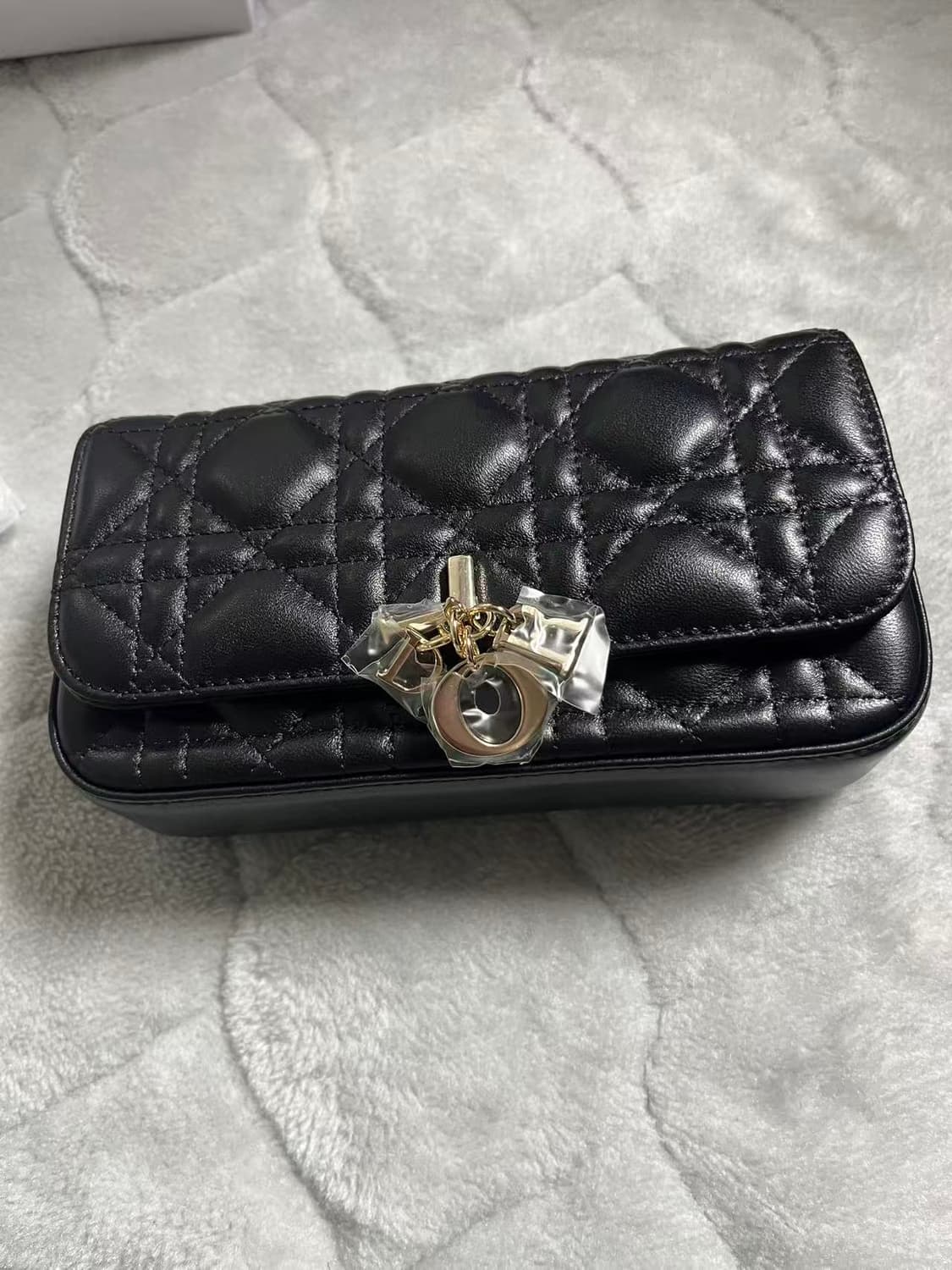 디올 레이디 폰 파우치 블랙 까나쥬 램스킨 상품이미지1