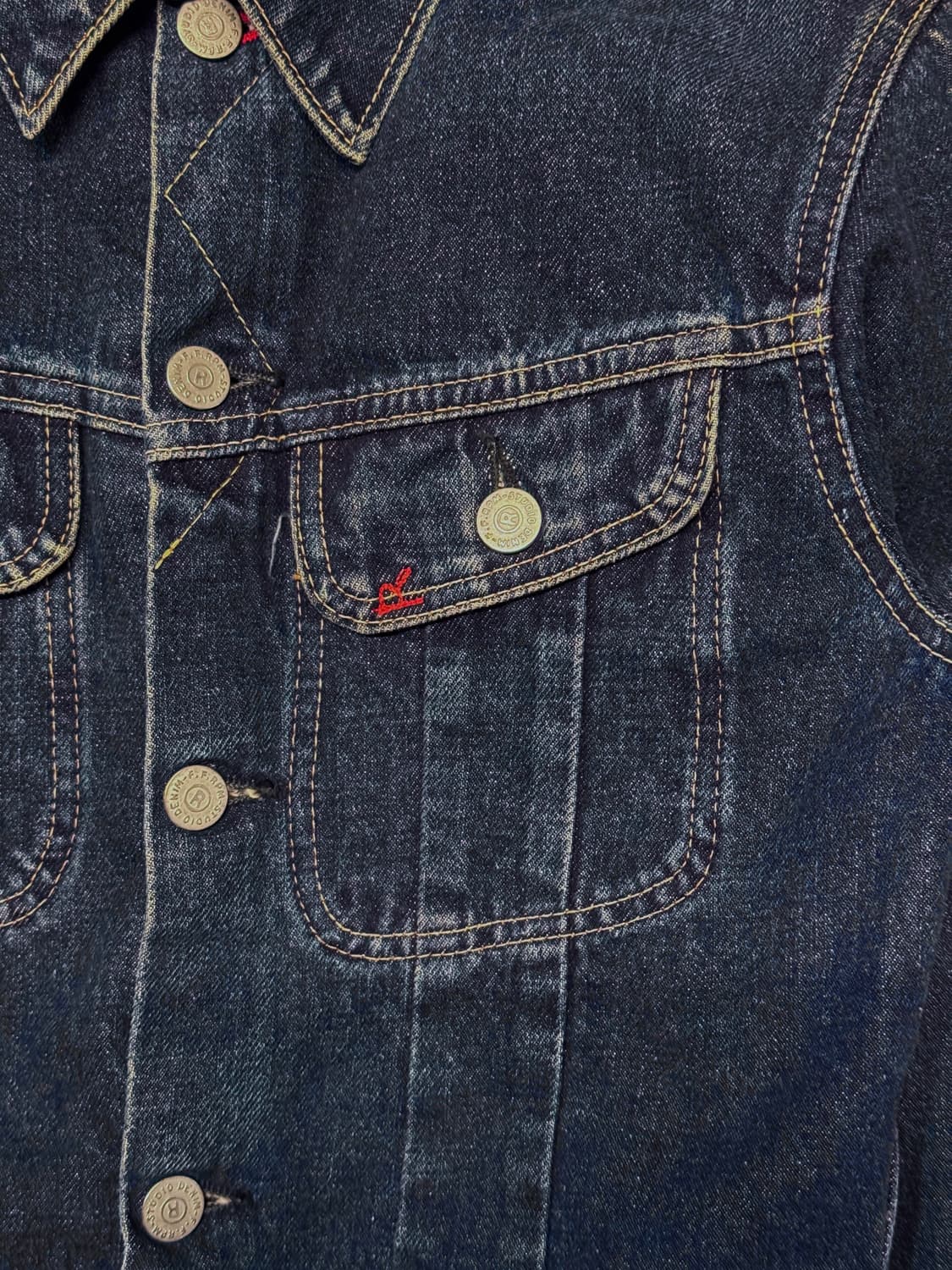 44-55 ) 45rpm Two Rooster Denim Jacket 상품이미지3