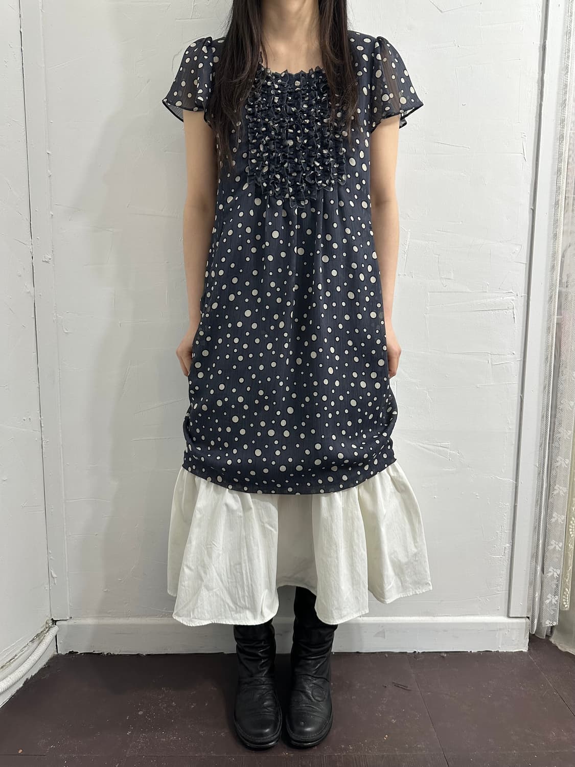 tiara dot frill onepiece 상품이미지1