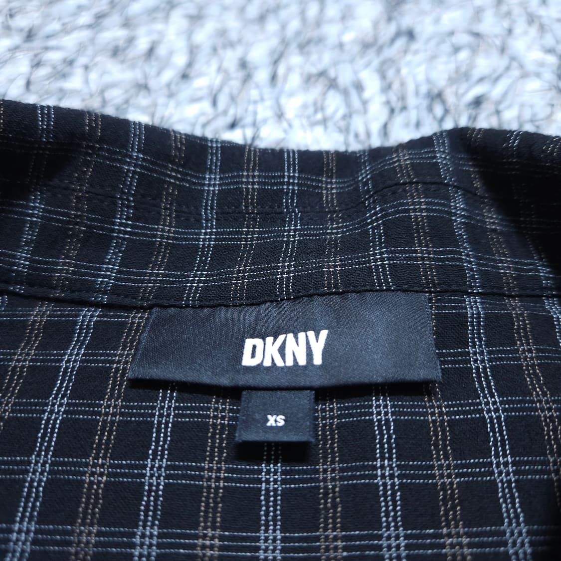 DKNY) XS 여자 오버핏 크롭 체크셔츠남방 / 왕눈이샵 상품이미지8
