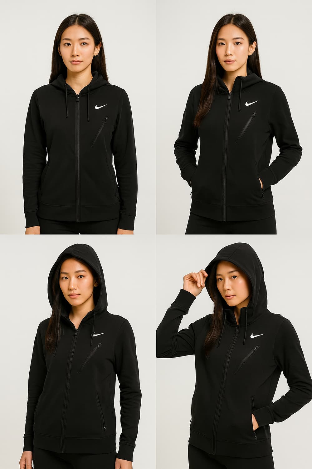 나이키 블랙 기모후드집업 여성 M 66 50 상품이미지1